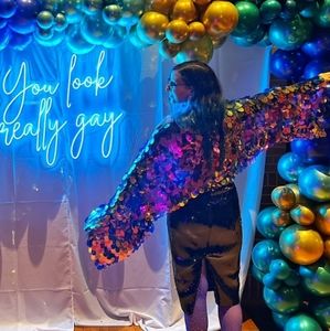 Sequin Jacket Festival New Year's Eve sparkle